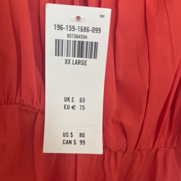 NWT Abercrombie & Fitch XXL Vibrant Coral Dress - Picture 2 of 5